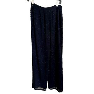 Dana Buchman silk beaded black pants